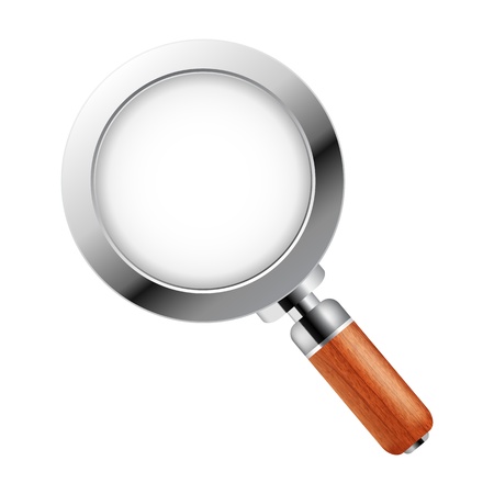Magnifying glass over white backgroundのイラスト素材