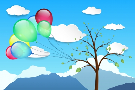 Cartoon landscapeのイラスト素材