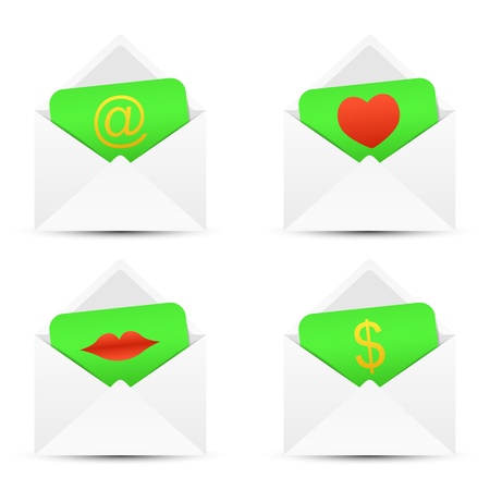 paper envelopes on a whiteのイラスト素材