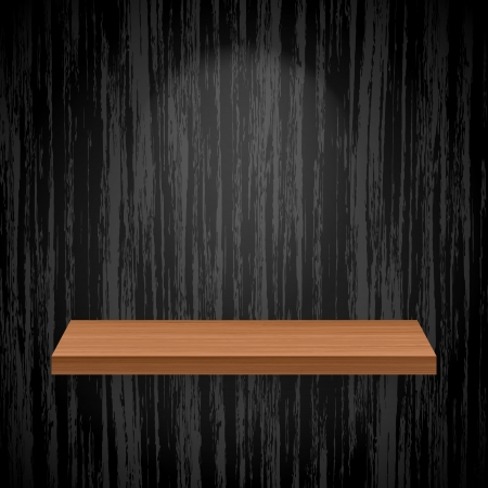 Wooden empty shelf for exhibitのイラスト素材