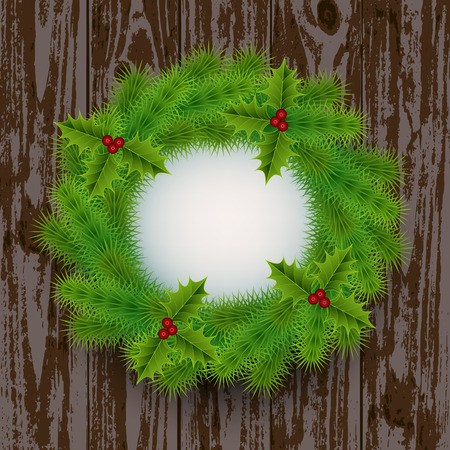 Christmas wreathのイラスト素材