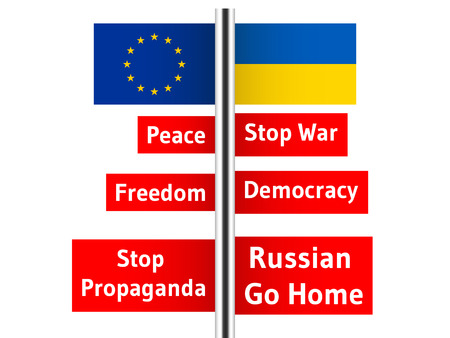 Road sign on white backgroundのイラスト素材