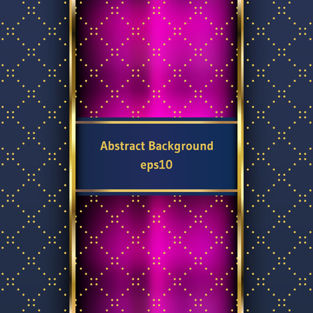 Blue stripe with a gold border on the abstract backgroundのイラスト素材