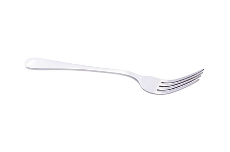 Fork on a white backgroundの写真素材