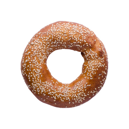 Bagel on a white backgroundの写真素材