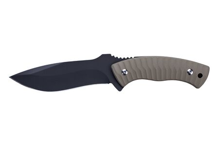 camping knife isolated on a white backgroundの写真素材