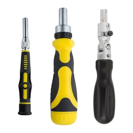 Set of screwdrivers isolated on a white backgroundの写真素材