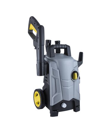 portable pressure washer isolated over white backgroundの写真素材