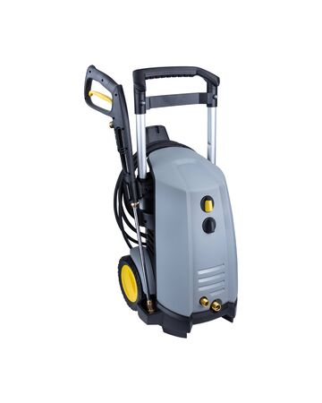 portable pressure washer isolated over white backgroundの写真素材