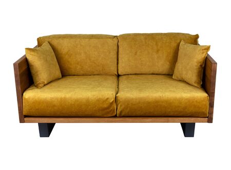 The sofa is isolated on a white backgroundの写真素材