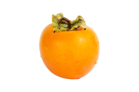 Persimmon isolated on white backgroundの写真素材