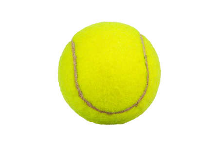 tennis ball isolated on white backgroundの写真素材
