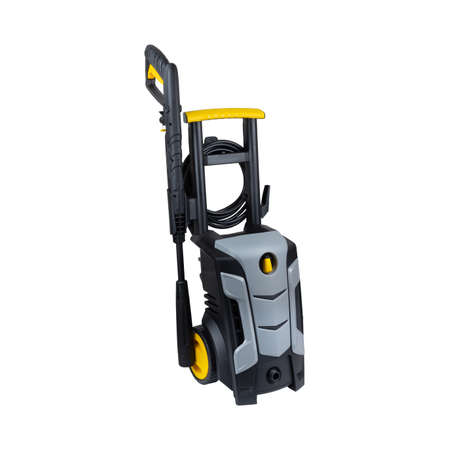 portable pressure washer isolated on white backgroundの写真素材