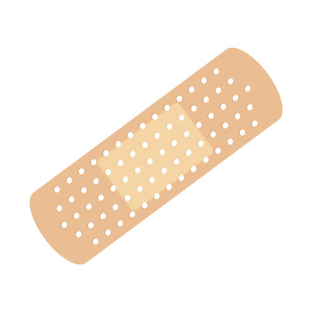 Adhesive plaster with the perforation. Isolated on a white background. Vector graphicsのイラスト素材
