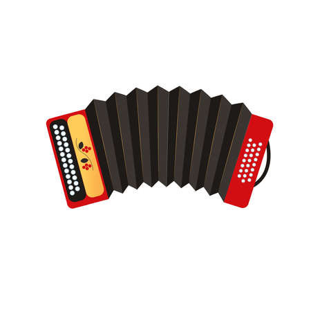 A musical instrument is an harmonica. Stock vector graphics.のイラスト素材
