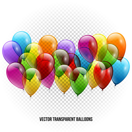 Festive Balloons real transparency.のイラスト素材