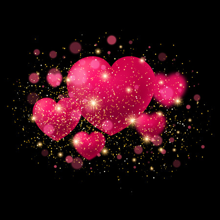 Bright Valentines day backgroundのイラスト素材