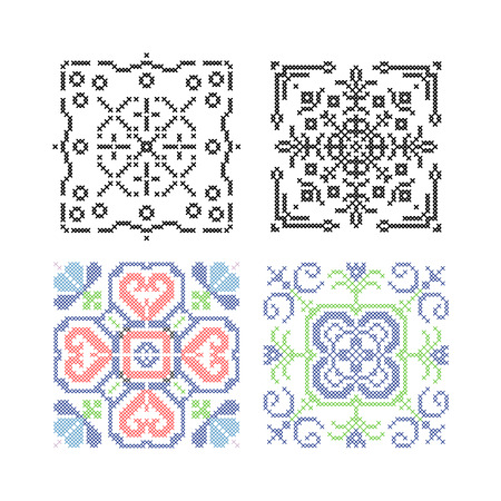 Needlework vectorのイラスト素材