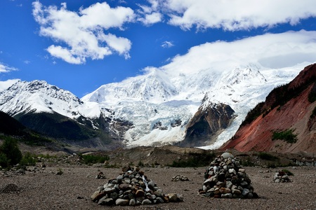 Midui Glacier landscape viewの写真素材