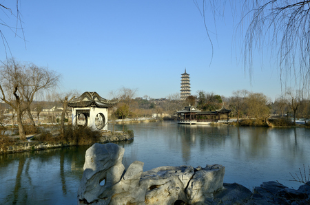 Slender West Lakeの写真素材