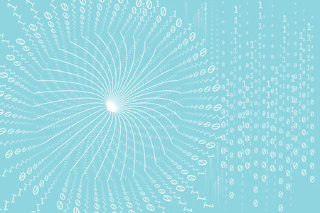 Binary code background. Big data visualization background. Big data analytics visualization.のイラスト素材