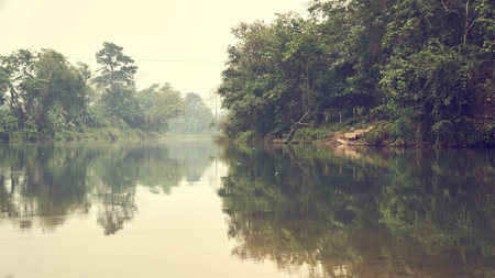 Nam Song River Background in Vang Vieng City, Laos
