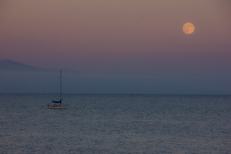 Lonely boatの写真素材