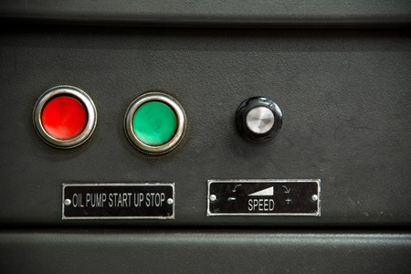 control buttons start stop for oil supply to diagnostic fuel equipment.