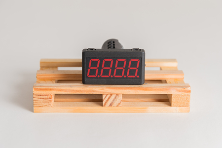 New control device for fresh air ventilation on a gray backgroundの写真素材