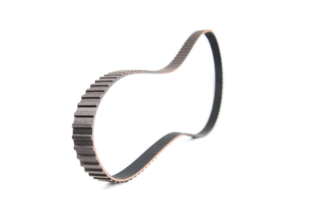 Black new timing belt for gasoline engineの写真素材