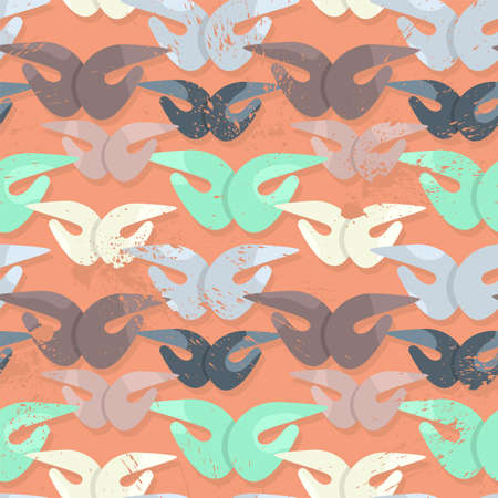 Seamless pattern with repeating abstract pattern of butterfliesのイラスト素材
