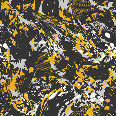 Seamless backdrop with grunge spots and abstract shapesのイラスト素材