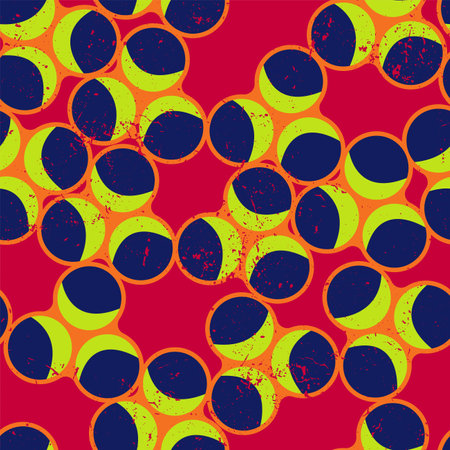 Seamless backdrop with chaotic circle shapes and grunge spots
