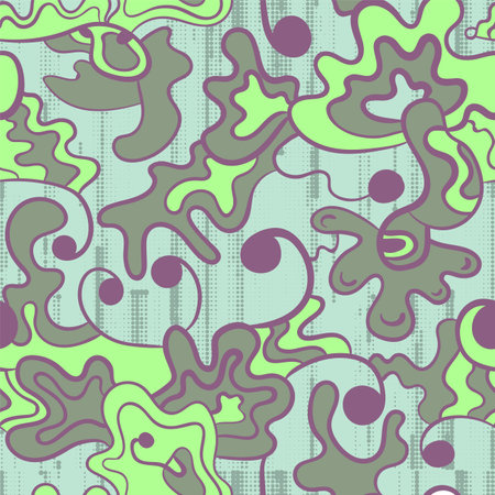 Seamless vector decorative backdrop with hand drawn nature patternのイラスト素材