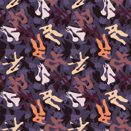 Seamless urban backdrop with curved and wave shapesのイラスト素材