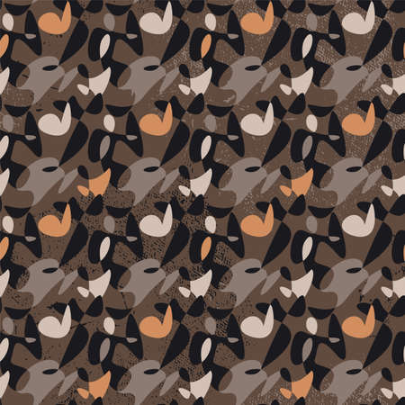 Seamless abstract urban pattern with chaotic wave shapes and grunge linesのイラスト素材
