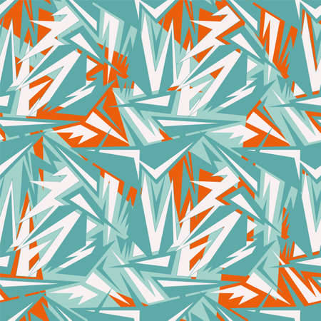 Urban seamless pattern with curved triangle elementsのイラスト素材