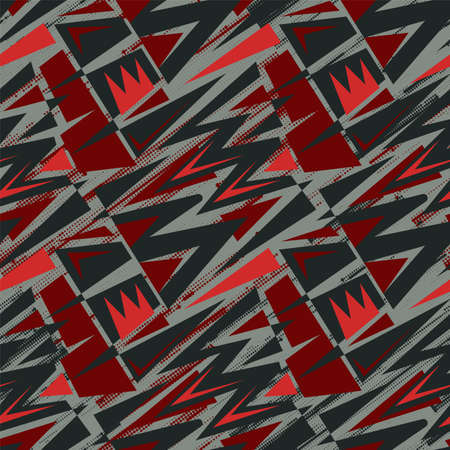 Seamless abstract urban pattern with geometry curved elements