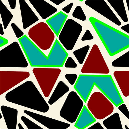 Abstract seamless pattern with chaotic triangle shapes