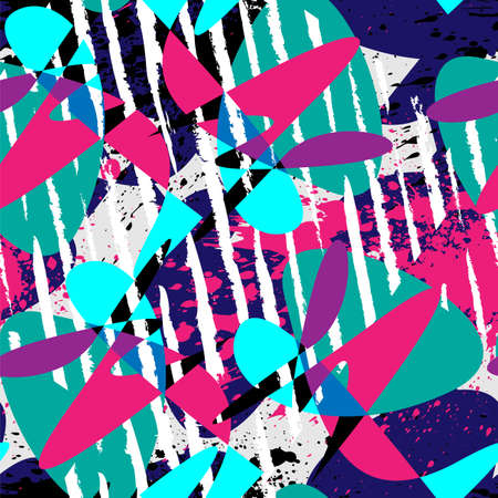 Urban seamless pattern with unusual colorful patternのイラスト素材