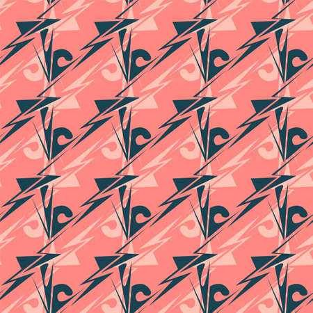 Urban seamless pattern with geometry curved elements