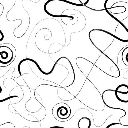 Seamless abstract unusual artwotk with chaotic grunge line patternsのイラスト素材