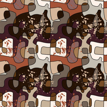 Seamless colorful artwork with cute patternsのイラスト素材