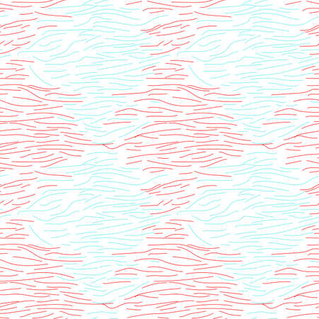 Seamless simple pattern with hand drawn wave linesのイラスト素材