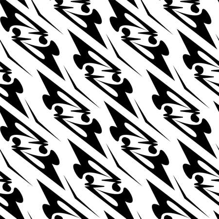 Abstract decorative seamless unique pattern with repeat abstract elementsのイラスト素材