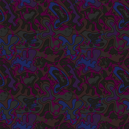 Seamless decorative abstract pattern with wave cute elementsのイラスト素材