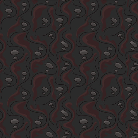 Unique abstractseamless pattern with strange ghostsのイラスト素材