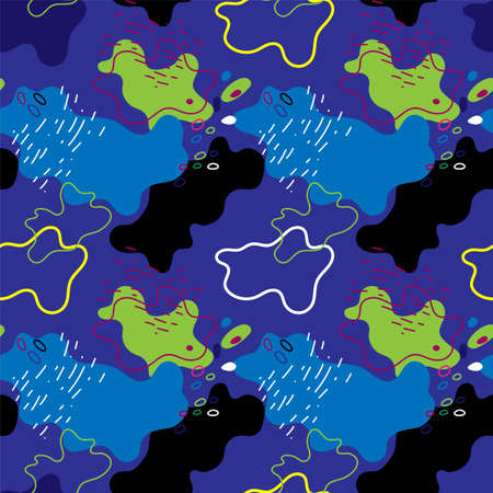 Seamless artwork with abstract unusual hand drawn vector pattern