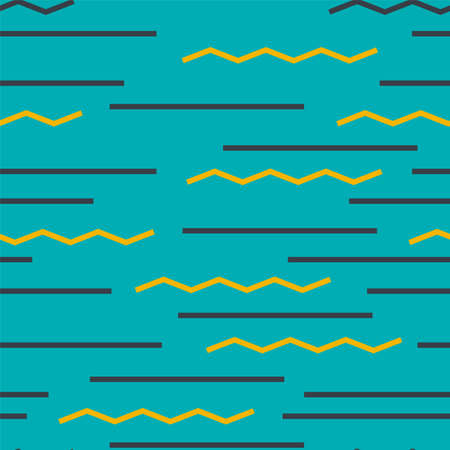 Seamless vector geometry pattern with straight lines and curved lines