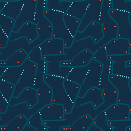 Seamless unique pattern with lines and dots
